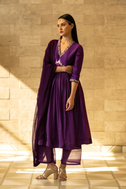 Purple Titli Anarkali